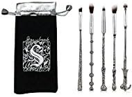 Makeup Brushes Set Wand Magic School Cosmetic Brushes Kit Soft Eye Shadow Eyeliner Blending Foundation Brushes for Women with Gift Bag5PCS (Potter)
