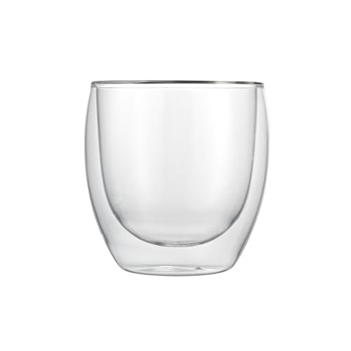 Restaurantware Coffee Cup 12 Pack of 8.45 oz Insulated Double-Wall Glass Borosi…