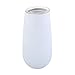 PORTOWN 6 OZ Stainless Steel Stemless Champagne Flutes Wine Tumbler Double-insulated Cocktail Cups Reusable Champagne Toasting Glasses with Lids(White)