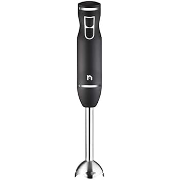 New House Kitchen Immersion Hand Blender 2 Speed Stick Mixer with Stainless Steel Shaft & Blade, 300 Watts Easily Food, Mixes Sauces, Purees Soups, Smoothies, and Dips, Black