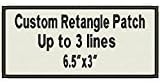 Rectangle Custom Embroidered Name Patch - 6.5" X 3" - Iron on or Sew On