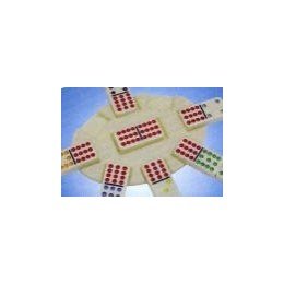 Plastic Mexican Train Hub Round Tile Recreational Game Activity