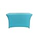 Rectangular Stretch Spandex Table Cover Fitted Tablecloth for Wedding Party Events (4ft, Lake Blue)