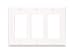 Leviton 3-Gang Decora/GFCI Device Wallplate, Standard Size, Thermoset, Device Mount, 80411-NW, White