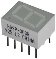 AVAGO TECHNOLOGIES HDSP-303G DISPLAY, SEVEN SEGMENT, 10MM, GREEN (50 pieces)