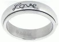 STAINLESS STEEL "Faith, Hope, Love" CHRISTIAN BIBLE VERSE SPIN RING STYLE 321
