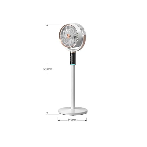 Floor Standing Fan with Remote Control - 8 Speed Adjustable Height, Timer, Shaking Head & Night Light, Quiet & Powerful Air Circulator for Bedroom, Home, Office - Household Pedestal Fans