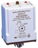 Macromatic ARP120A3R Alternating Relay, Dpdt, 120Vac, 10A, 8 Pin