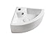 Elanti Collection EC9808 Sink, Corner (17.5 x 12.2 x 4.9 Inches), White