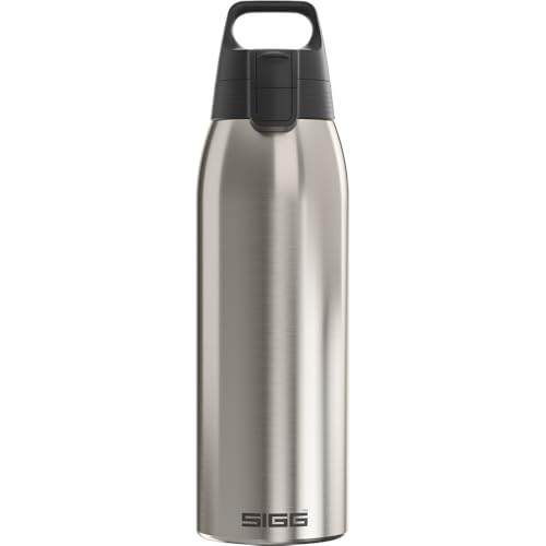 SIGG - Isolierte Trinkflasche - Thermosflasche Shield Therm One Brushed - kohlensäurehaltige Getränke - Auslaufsicher - Spülmaschinenfest - BPA-frei - 90% recyc