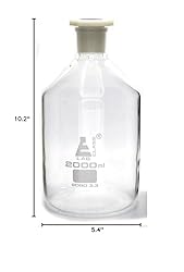 EISCO 2000mL (67.6oz) Glass Reagent Bottle with
