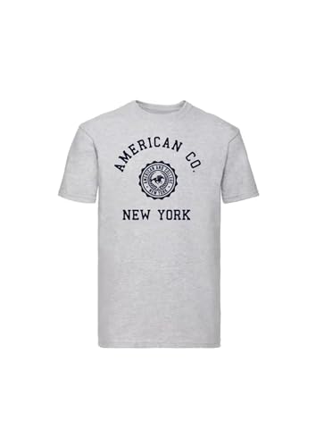 AMERICAN COLLEGE USA, T Shirt, Polo, Herren, Damen, Hemden, Hemd, Sweat Shirt, Casual, Sportlich, Bedruckt Unisex, Manner, Frauen, Kleidung, Modell ACTSW4 MELL Grey S