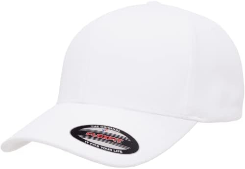 Flexfit 110 Cool & Dry Athletic Cap Hat, White, One Size at Amazon
