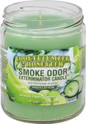 Smoke Odor Exterminator Candle, 13oz jar, Cool Cucumber & Honeydew