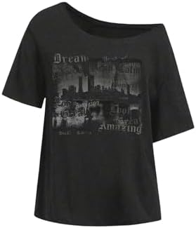 Milumia Women's Y2K Gothic Cross Rivet Tee Tops Vintage Cut Out