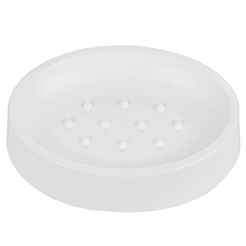 Zuvo 6 Pcs Plastic Bathroom Accessory Set Luxury Bath Accessories Bath Set Lotion Bottles, Toothbrush Holder, Tooth Mug, Soap Dish, Toilet Brush, Trash Can, Rubbish Bin (White 2)