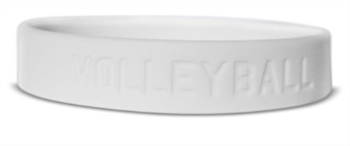 Novel Merk 12-Piece Kids Youth Volleyball White Party Favor & School Carnival Prize Sports Silicone Wristband Bracelet - Thumbnail 2