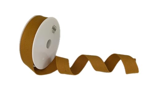 Trimz Cotton Webbing – Gold – 25mm x 10m