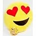 Emoji 32cm Silly Smiley Pillows Emoticon Yellow Round Cushion Pillow Stuffed Plush Soft Toy-emoji 2 heart eyes