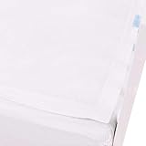 QuickZip Crib Sheet Set - Faster, Safer, Easier Baby Crib Sheets - Includes 1 Wraparound Base & 1 White Cotton Zip-On Crib Sheet - Fits All Standard Crib Mattresses