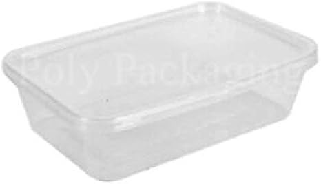 50 X Plastic 650ml Microwave Food Takeaway Containers Amazon De Kuche Haushalt