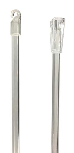 GMA GROUP 36 Inches Long Clear Blind Tilt Wand Replacement with Hook and Grip (2 Piece Pack)