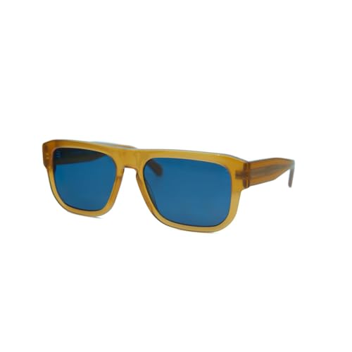 Calvin Klein Jeans Men's Sunglasses CKJ24607S - Honey To Brown with Solid Blue Lens