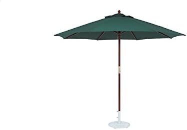 Amazon Com Tropishade 11 Foot Wood Green Market Umbrella Patio Umbrellas Garden Outdoor