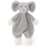 Apricot Lamb Stuffed Animals Security Blanket Gray Elephant Infant Nursery Character Blanket Luxury Snuggler Plush(Gray Elephant, 10 Inches)