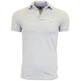 Tommy Hilfiger Mens Stretch Slim Fit Pique Polo Shirt (X-Small, Gray)