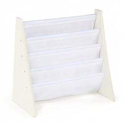 Humble Crew 4-Tier Kids Bookshelf, White Wood/White