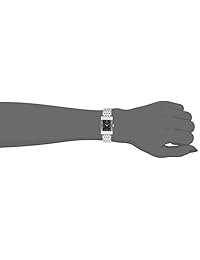 Citizen - Reloj de acero inoxidable con esfera negra para mujer