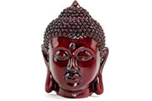 We pay your sales tax Buddha Head Figurines Peace Smiling Shakyamuni Meditating Blessing Mercy & Love Peaceful Statue Home Office Decor Housewarming Gift Chinese Feng Shui Idea (5''H)