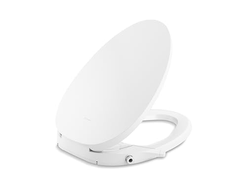 KOHLER PureWash M300 Manual Elongated Bidet Toilet Seat, White Handle, Quiet-Close Lid Prevents Slamming, Toilet Bidet, Easy Installation with Quick-Release Hinges, Self-Cleaning Wand