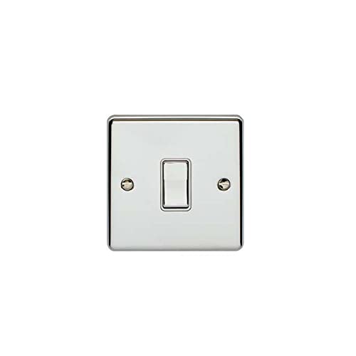 Enhance Decorative intermedite Switch Polished Chrome Finish with White Trim