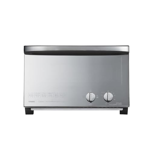 ツインバード トースター オーブントースター 4枚焼き ピザ丸々入る広さ 1200W 15分タイマー 出力切替4段階 ブラック TS-D047B