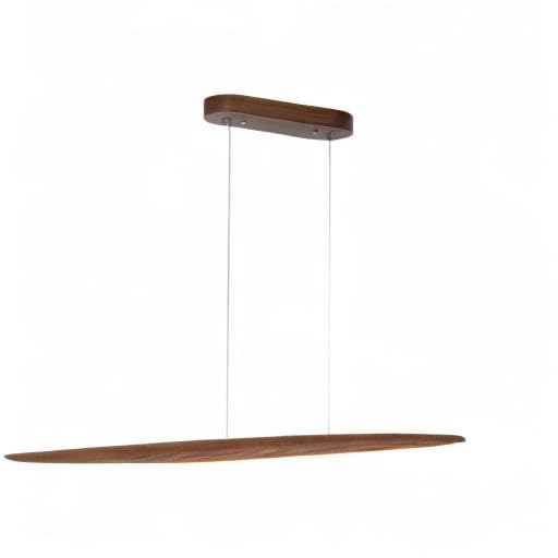 YISDESIGN 51" Wood Linear Pendant Light Wood Dining Room Light Fixture Modern Pool Table Lights Kitchen Island Lights for Dining Room Bar Kitchen Island Walnut Color