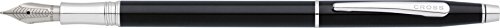 Cross Classic Century Black Lacquer Fountain Pen with Fine Nib (AT0086-77FS)