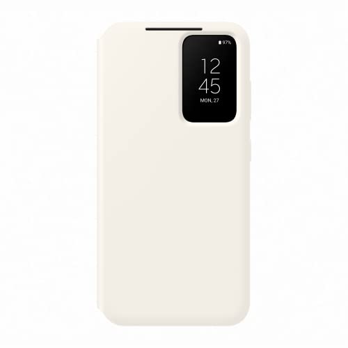 Samsung Smart View Wallet Smartphone Case EF-ZS911 für Galaxy S23, Handy-Hülle, Kartenfach, Sichtfenster, Cream