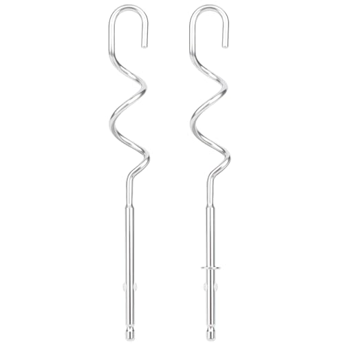 990143000 2-Pack Stainless Steel Mixer Dough Hooks for Hamilton Beach Hand Mixer, Dough Hook Replacement Attachments Compatible with 62630R, 62632R, 62633R,62580