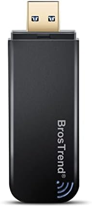 BrosTrend 1200Mbps USB WiFi Network Adapter for Laptop, Desktop PC of Windows 11/10/8/7, USB 3.0, Wireless Adaptador AC1200 Dual Band 5GHz/2.4GHz