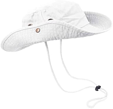 NLAND Sombrero Pescador Unisex Protección UV | Plegable Y Transpirable Con Malla | 2 Estilos: Ala Ancha O Cowboy | Correa Ajustable | Ideal Para Playa, Senderismo O Jardinería