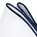 Flairs New York Gentleman's Essentials Weekend Casual White Pocket Square (White/Prussian Blue [Linen])
