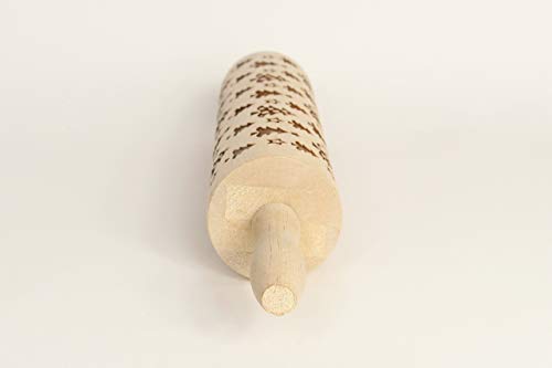 Rolling pin, Embossed rolling pin, Engraved rolling pin, Baking rolling pin, New Year gift, Cookie stamp, Baking gift mom, Wood gift mom - Thumbnail 3