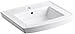 KOHLER K-2358-1-0 Archer Pedestal Bathroom Sink Basin with Single-Hole Faucet Drilling, White