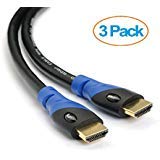 Aurum Ultra Series - High Speed HDMI Cable with Ethernet (15 Ft) - Supports 3D & Audio Return Channel [Latest Version] - 15 Feet 3 Pack