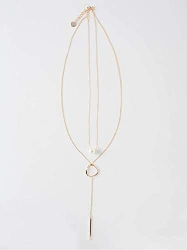 Amazon Co Jp Cecil Mcbee セシルマクビー 一粒パール リングモチーフ二連ネックレス ゴールド M 服 ファッション小物