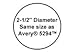 240 Label Outfitters® Vinyl Laser Only Labels, Round, White, 2-1/2 inch Diameter Water Proof and Weather Proof, 20 Sheets