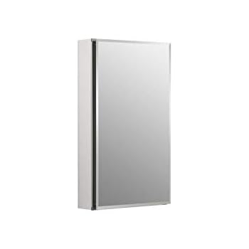 Kohler K-Cb-Clc1526Fs Frameless 15 Inch X 26 Inch Aluminum Bathroom Medicine Cabinet; ; Recess Or Surface Mount