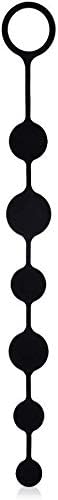 LCHEGG Silicone A~nal plúg with A~nal Bead in Black